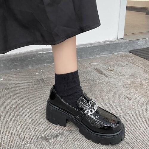 Mary Jane Shoes Uniform Shoes Japanese JK Women Girls School Students Lolita Shoes Black Cosplay Shoes for Adult student shoes