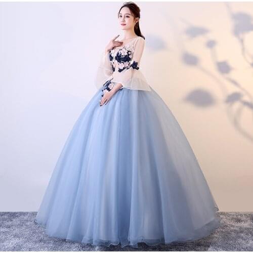 Party Dress 2021 New Cap Sleeve Prom Dress Sweet Lace Up Back Ball Gown Floral Print Quinceanera Dresses Plus Size