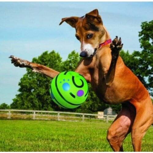 15cm Wobble Wag Giggle Ball Interactive Dog Toy Pet Puppy Chew Toys Funny Sounds Dog Play Ball Training Sport Pet Toys