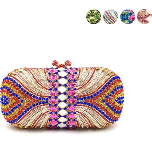 Women evening party bag diamonds clutches luxury African accessories bag bridal wedding party Nigeria purses crystal purses