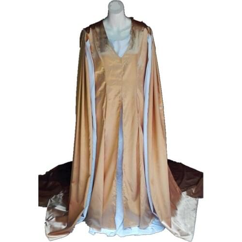 2016 Women Elegant White Dress Up Clothes The Lady Galadriel Cosplay Costume Fariy Dress