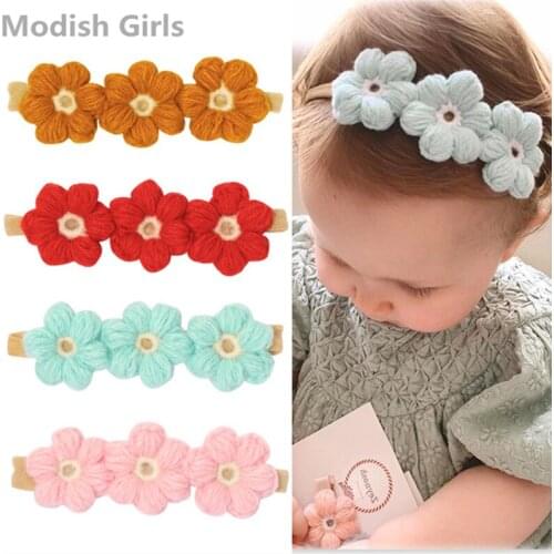 1/2/3PCS Baby Girls HAir Accessories Kids Clip accesorios para el cabello крабик для волос Nylon Elastic Hairband Floral Hairpin