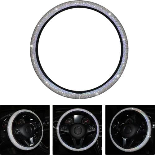1* Car Accessories Steering Wheel Cover Glitter Bling Protector Universal