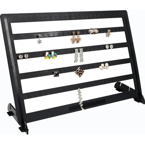 1 Pc 240 Holes Earrings Stud Earring Display Stand Rack Black Plastic Earrings Holder Pesentoir Jewelry Display Showcase