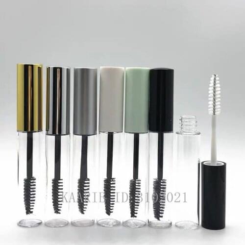 10/30pcs 10ml Empty Mascara Tube Eyelash Vial Liquid Bottle Container with 5 Colours Cap Refillable Bottles Makeup Accessories
