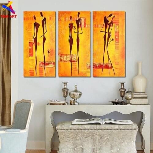3Panels Romantic Story Picture Hand Painted Modern Abstract Oil Painting on Canvas Big Wall Art Gift Unframed Home Decor JYJ013