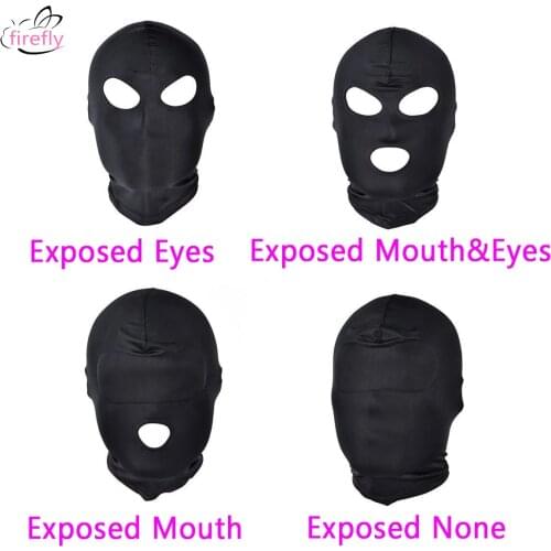 4 Type Adult Games SM Bondage Soft Sexy Head Mask Sex Headgear Erotic Toys Black Slave Restraint Hood Mask Sex Toys for Couples