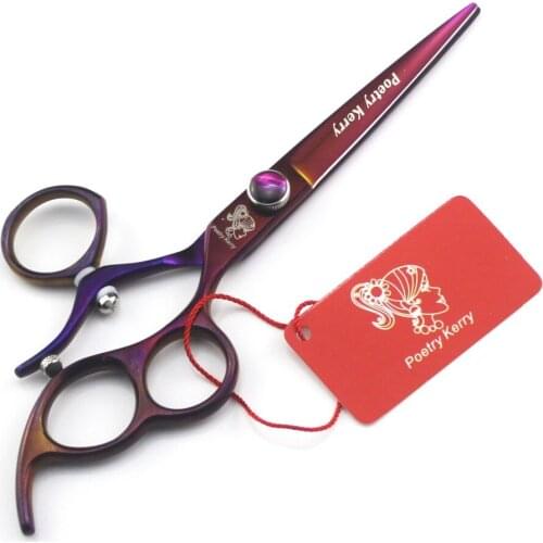"6.0 Inch High-grade Purple Flat Shear High-end Hairdressing Scissors 360-degree Rotation Personalized Hairdressing Tools Size"