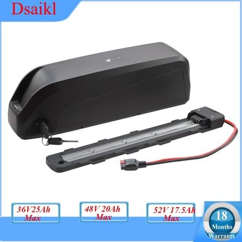 EU US NO TAX Hailong Battery 36V 48V 52V 10.4Ah 11.6Ah 12Ah 13Ah 14.5Ah 15Ah 17Ah 20Ah 24Ah down tube ebike battery pack