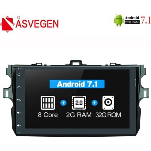 Asvegen 2G Ram Octa Core Car DVD Player For Toyota COROLLA 2007-2013 2 din Stereo Multimedia PC head Unit GPS Navigation