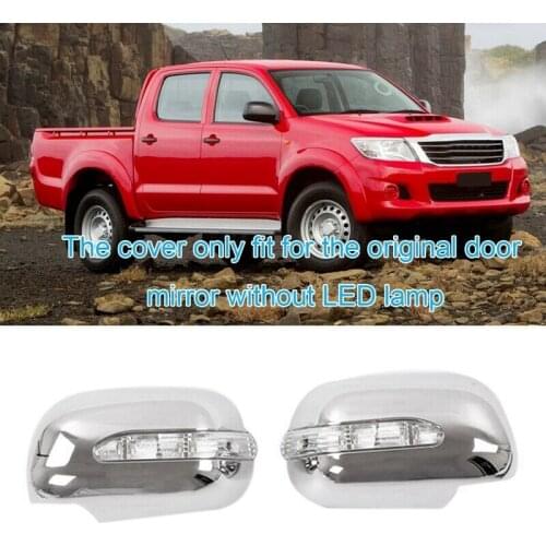 Car Reversing Mirror Cover LED Rearview Mirror with Light Side Mirror with Turn Signal for Toyota HILUX VIGO 2006-2014