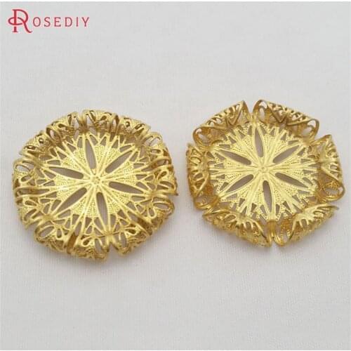 B148)10 pieces 30mm Not plated color Brass Decorative Connect Pendants Diy Jewelry Findings Accessories Wholesale