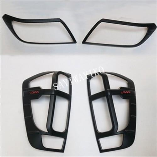 Black ABS Front Rear Lampshade For Nissan Navara NP300 D23 2014-2018 car accessories