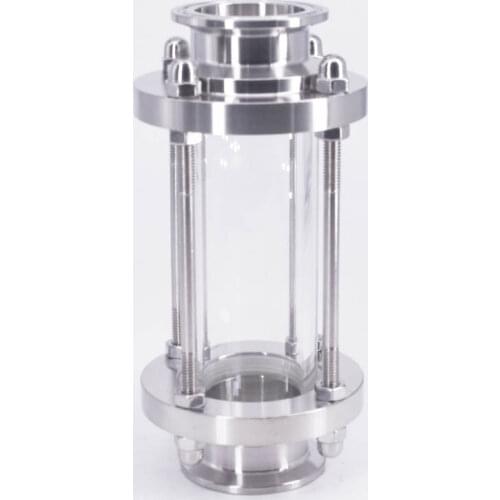 Brewing Diopter 1.5" Tri Clamp x Fit 19/25/32/38mm Pipe OD Sanitary Flow Sight Glass Homebrew Beer SUS 304 Stainless Steel