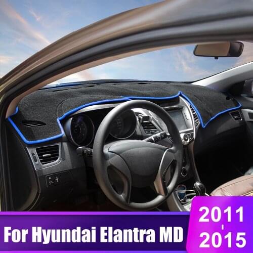 For hyundai Elantra MD AD 2011 2012 2013 2014 2015 2016 2017 2018 2019 Car Dashboard Cover Mat Avoid Light Pad Sun Shade Carpets