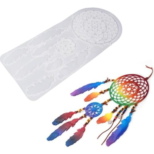 DIY Wall Decoration Mold Hanging Wall Art Piece Making Tool Epoxy Resin Crystal Dream Catcher Silicone Mold For Home Decoration