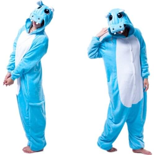 Hippopotamus Onesie Animal Hippo Cosplay Costum Onesies Pajamas Jumpsuit Hoodies Adults Cosplay Costumes for Halloween Carnival