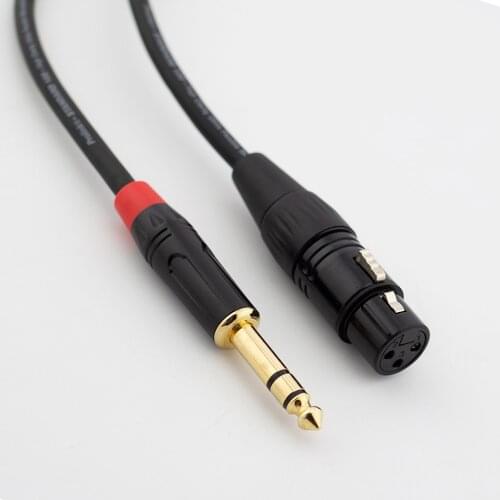 Microphone Cable XLR to Jack Mic Lead Aux Cable TRS 6.35 mm/6.5 mm Male to XLR Female Mic Cord for Guitar Mixer Stereo Amplifier