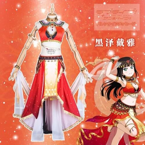 Anime LoveLive!Sunshine!!Aqours Kurosawa Dia Dancer Awaken SJ Uniform Dress Cosplay Costume Halloween Suit For Women Outfit New