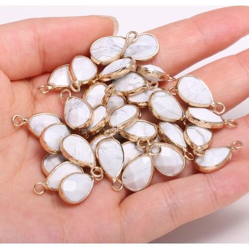 2Pcs Necklace Pendant For Jewelry Making Section Drop-shaped White Pendant Necklace Handiwork Sewing Craft Accessory