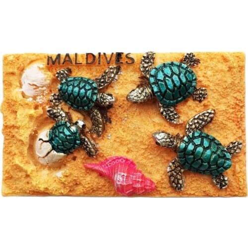Beach Holiday,Maldives)Fridge Magnet,Creative Travel Commemorate 3D Ornaments Magnetism Resin Material Refrigerator Stickers