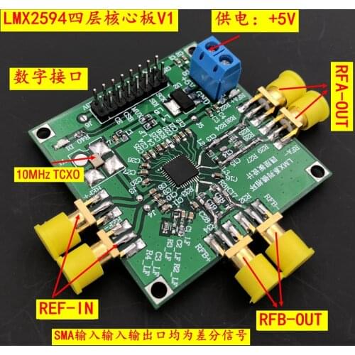 Development Board of LMX2594 Frequency Synthesizer PLL Phase Locked Loop 10M-15GHz High Frequency Microwave Signal Source
