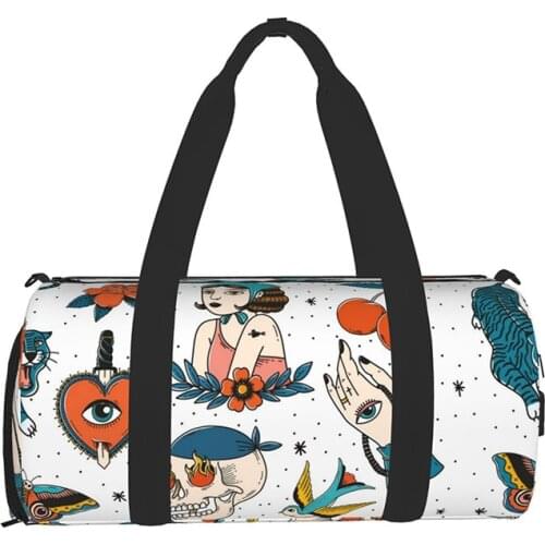 Men Women Training Fitness Travel Handbag Yoga Mat Sport Bag With Shoes Compartment Outdoor Waterproof Polyester Sports Gym Bags