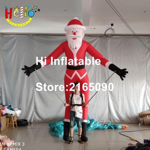 3.5m high inflatable Christmas Santa Claus puppet costume inflatable for adults