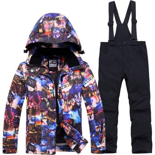 2022 New Style Kids Thermal Ski Suit Boys Girls Ski Jacket Pants Set Windproof Snowboarding Jacket Children Skiing Suits