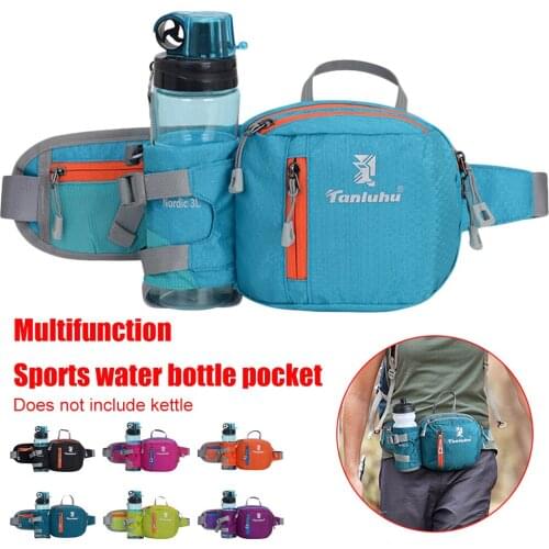 Running Bag Waist Belt Pack Outdoor Marathon Gym Running Fitness Water Bottle Pouch Fanny Waist Pack Riding Cycling Phone Pocket