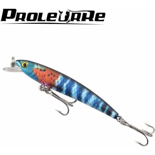 1Pcs 7.5CM 4.5G Fishing Lures Minnow topwater Hard Wobblers Crankbait 3D Eyes Reflective Baits Winter Fishing Decoy Tools