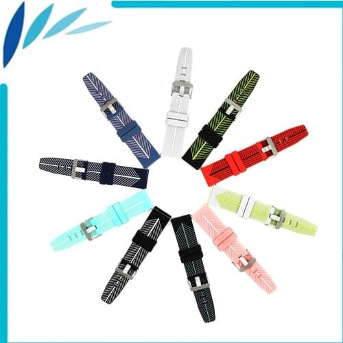 Silicone Rubber Watch Band 22mm for Epos Quick Release Resin Strap Wrist Loop Belt Bracelet Black Blue Green Red + Spring Bar