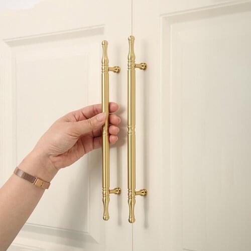 Satin Brass Door Handles and Knobs Antique Drawer Pulls Vintage Kitchen Cabinet Handles Cupboard Pull Hardware