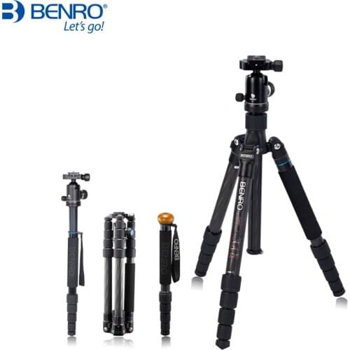 Benro C2692TV1 Tripod Carbon Fiber Monopod Camera Stands For DLSR With V1 Ball Head Carrying Bag Max Loading 14kg