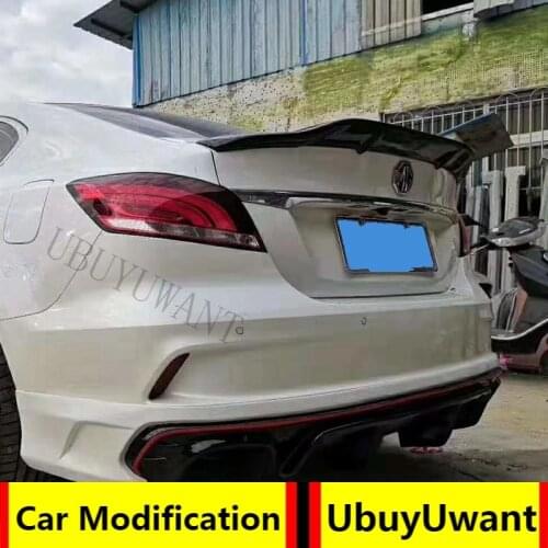 Fit For MG 6 MG6 2017 2018 2019 ABS / Carbon Fiber Exterior Rear Spoiler Tail Trunk Boot Wing Decoration Car Styling