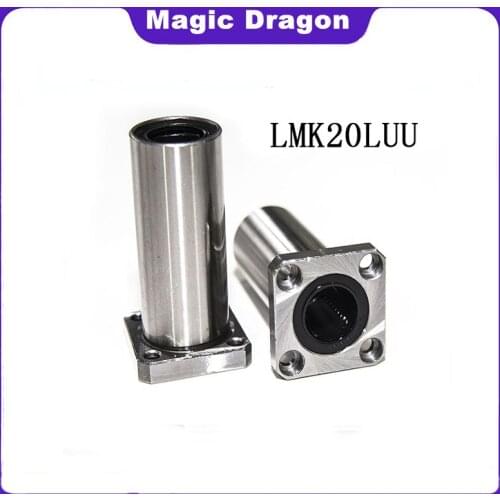 High quality LMK20LUU 20mm Long Type Flange Bearing Linear Bush 3d Priter XYZ CNC Parts LMK20L for 20mm Linear Guide Rail