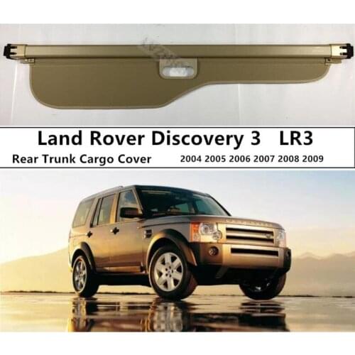 For Land Rover Discovery 3 LR3 2004-2009 Rear Trunk Security Shield Cargo Cover High Qualit Auto Accessories Black / Beige