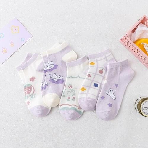 1 Pair Men Socks Cotton Funny Crew Socks Cartoon Animal Happy Fruit Rubbit Women Socks Novelty Gift Socks for Spring Autumn