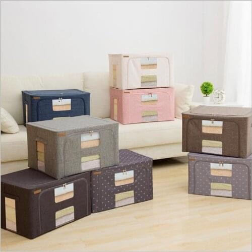 20L Waterproof Oxford Cloth Home Storage Box New Steel Frame Clothing Quilt Storage Box Collapsible Large Capacity Storage Box