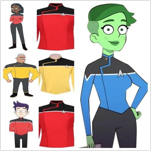 2020 NEW Star Cosplay Trek Lower Deck Season 1 Cosplay Costume Coat men Women Uniform Halloween Costume Blue Uniform t Shirt Top