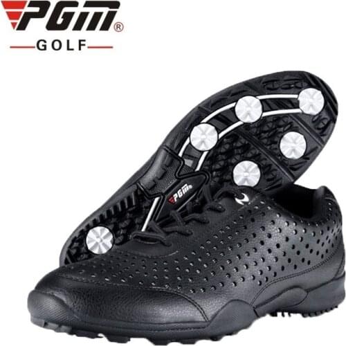 2020 Pgm Man Golf Shoes Men Leather Breathable Golf Shoes Man Anti-Slip Shock Absorption Sports Athletic Sneakers AA10101