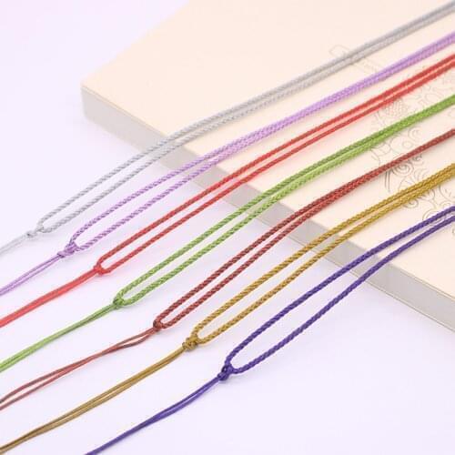 30pcs Fashion Braided Cotton Bracelet Findings Round Nylon Cord String Rope DIY Pendant Necklace Bracelet Making 2021 New