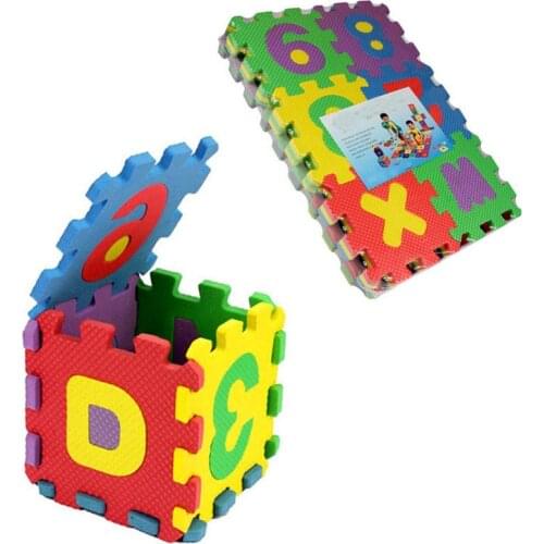36 pcs/set Mini EVA Foam Alphabet Letters Numbers Floor Soft Pad 3D Puzzle Kids Educational Toys 6*6cm Baby Mat