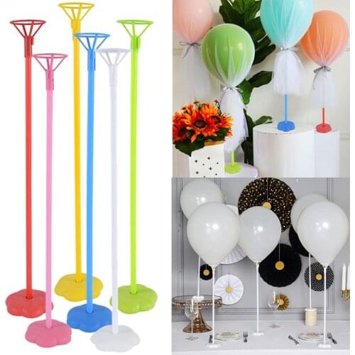40cm Mini Party Table Balloon Decor Plastic Balloon Stick with Base Wedding Birthday Baby Shower Ballons Stand Holder Decoration