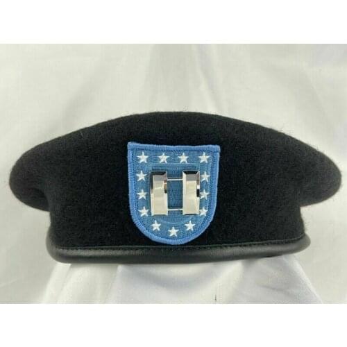 Us Army Infantry Regiment Black Wool Beret OfficerS Captain Rank Military Hat armyshop2008