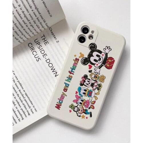 Disney Mickey Mouse Minnie Phone Case for iPhone13 12 11Pro Max 7 8 XR XS Back Cover Gift-Please leave a message for other model