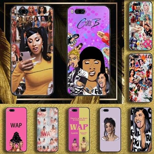 Rapper Cardi B CardiB ＷＡＰ Phone case For Xiaomi Mi Max Note 3 A2 A3 8 9 9T 10 Lite Pro Ultra black soft prime silicone bumper