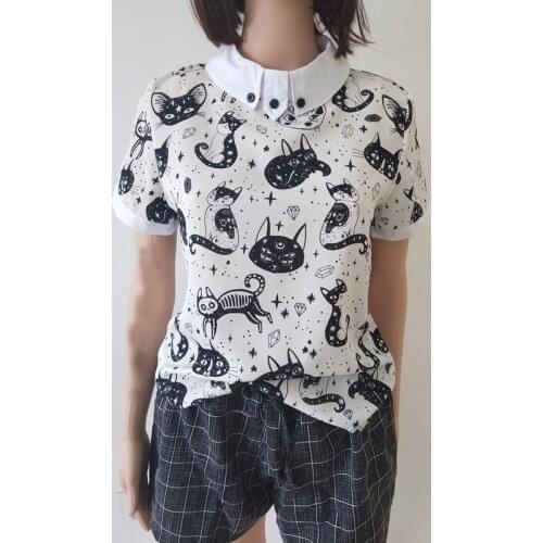 Conncozy Womens Black Shirts