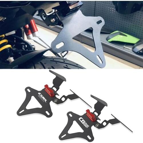 Motorcycle License Plate Holder Tail Tidy Fenders Eliminator Registration Plate LED Light For Honda CB650R CBR650R 2019-2020