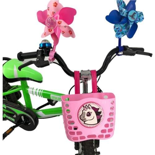 Kids Bike Basket Bike Bag Mini Cute Cartoon Fashion Pattern Bicycle Handlebar Basket for Kids Bicycle Scooter Bike Accessories